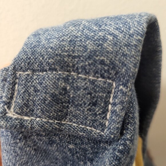 OOAK Upcycled Denim & 70s Vintage Floral Crossbody Bag - Boho/Retro - Picture 8 of 9